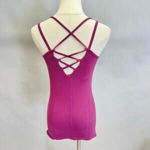 Kira Grace Backstage Tank in Currant Strappy back size XS xsmall balletcore